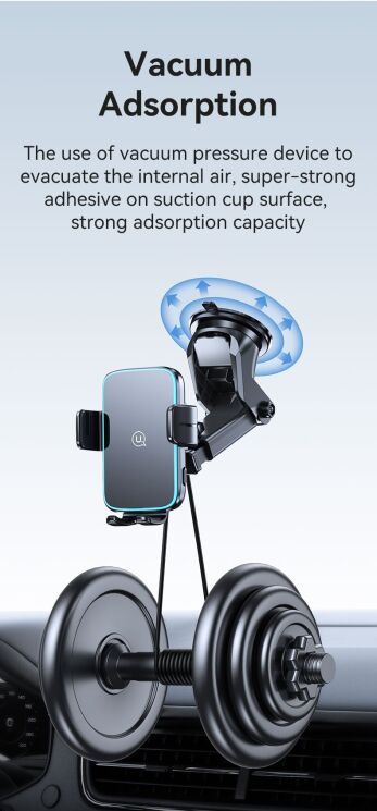 Автомобільний тримач з бездротовою зарядкою Usams CD229 15W Wireless Charging - Black: фото 11 з 16
