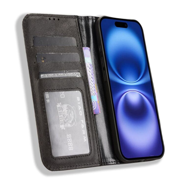 Чохол Deexe Retro Style для Apple iPhone 16 - Black: фото 2 з 8