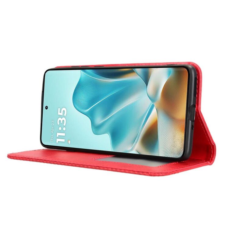 Чехол Deexe Retro Style для Motorola Edge 60 / Edge 60 Fusion - Red: фото 5 из 18