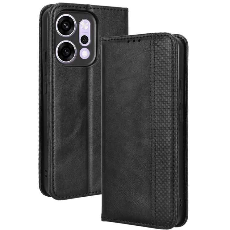 Чехол Deexe Retro Style для OPPO Reno 14 5G - Black: фото 1 из 18