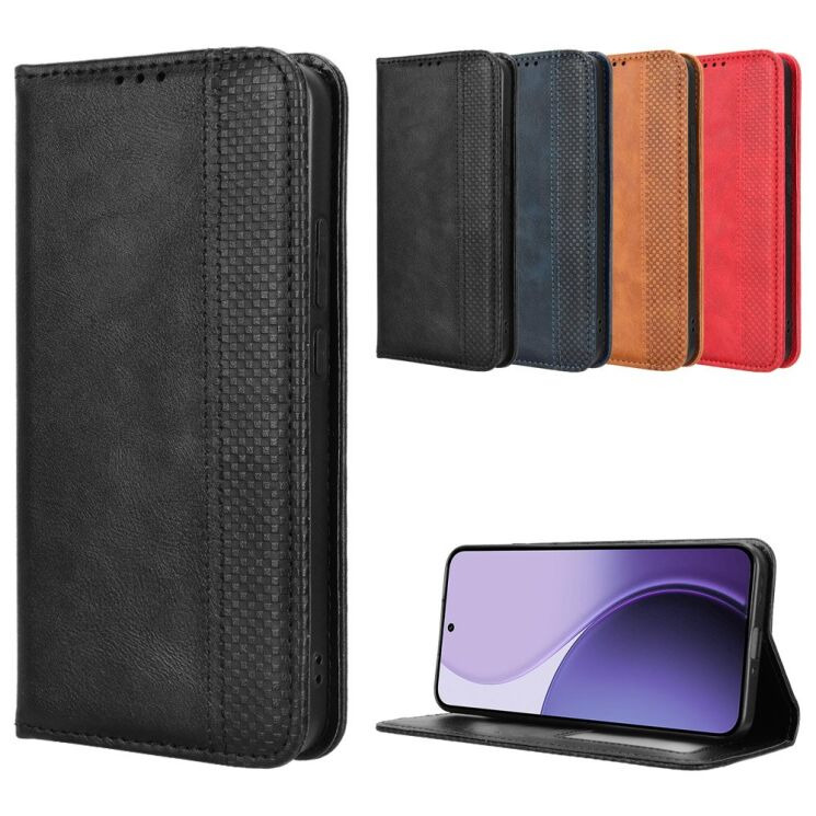 Чехол Deexe Retro Style для OPPO Reno 14 5G - Black: фото 8 из 18