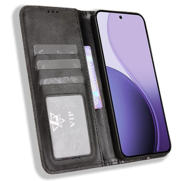 Чехол Deexe Retro Style для OPPO Reno 14 5G - Black: фото 5 из 18