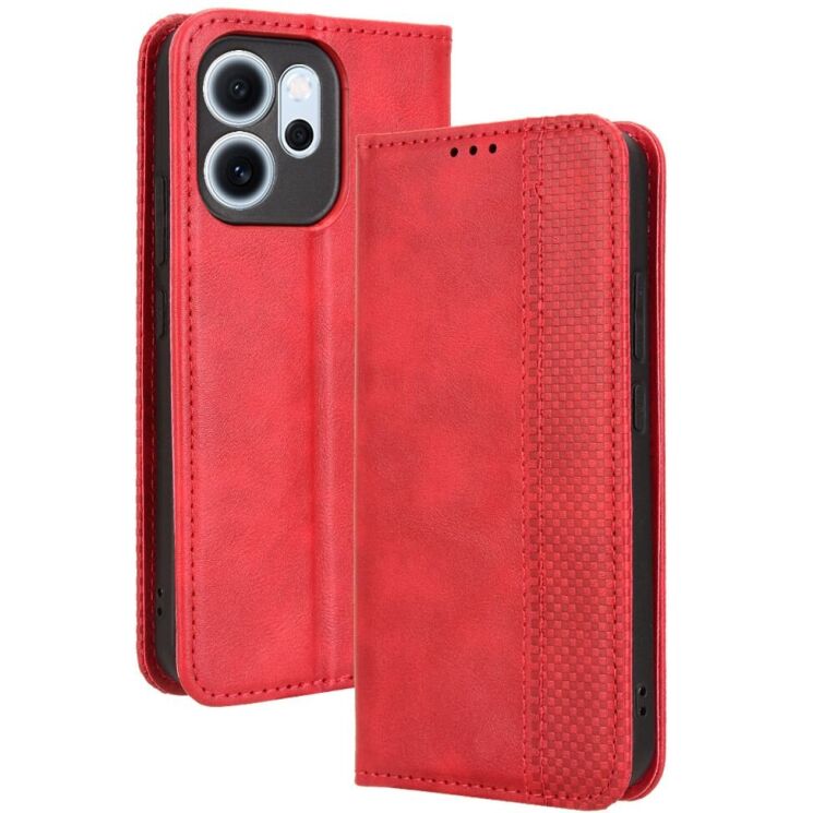 Чохол Deexe Retro Style для OPPO Reno 14 F/FS - Red: фото 1 з 19