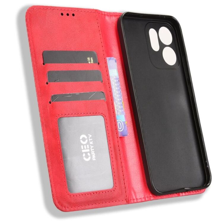 Чохол Deexe Retro Style для OPPO Reno 14 F/FS - Red: фото 5 з 19