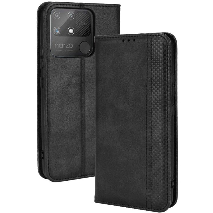 Чохол Deexe Retro Style для Realme Narzo 50A - Black: фото 1 з 10