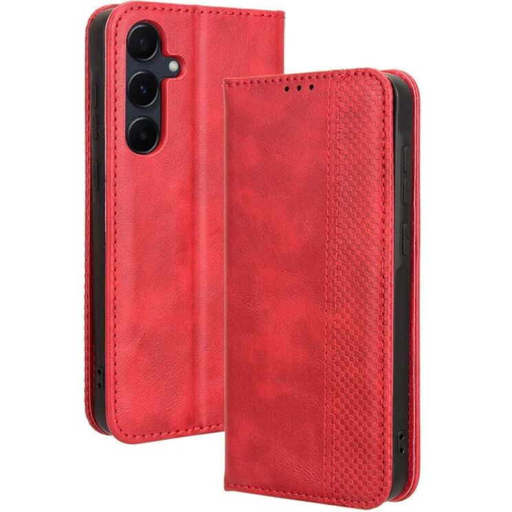 Чехол Deexe Retro Style для Samsung Galaxy A55 (A556) - Red: фото 1 из 7