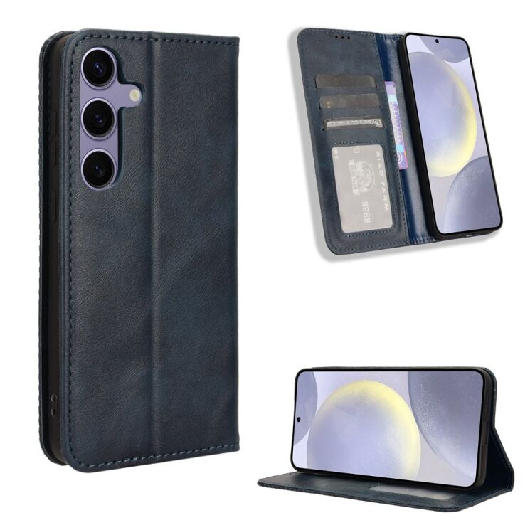Чехол Deexe Retro Style для Samsung Galaxy S25 FE (S731) - Blue: фото 2 из 18