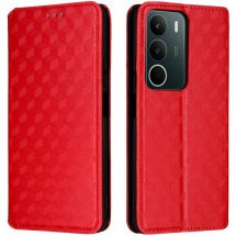 Чохол Deexe Rhombus Book для Realme C71 - Red: фото 1 з 6