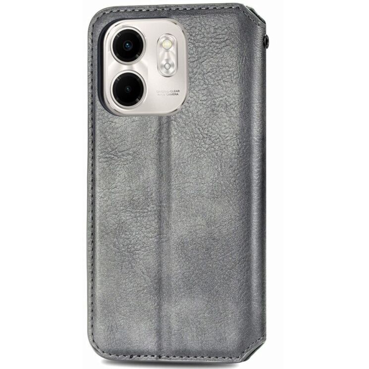 Чехол Deexe Rhombus Wallet для Infinix Smart 9 (X6532) - Grey: фото 5 из 10