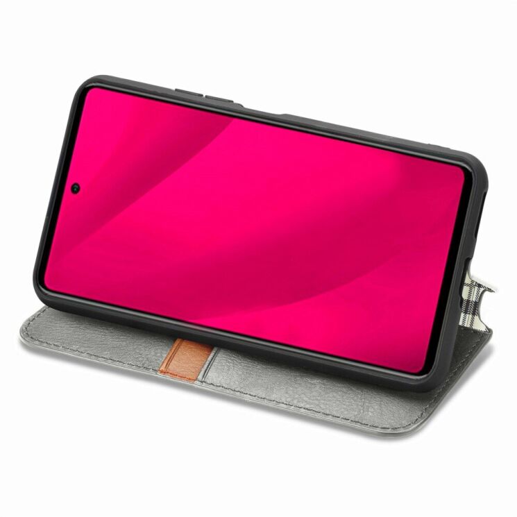 Чехол Deexe Rhombus Wallet для Infinix Smart 9 (X6532) - Grey: фото 3 из 10
