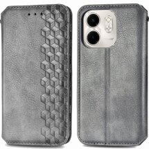 Чохол Deexe Rhombus Wallet для Infinix Smart 9 (X6532) - Grey: фото 1 з 10