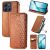 Чехол Deexe Rhombus Wallet для Motorola Moto G77 - Brown: фото 1 из 8