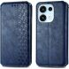 Чехол Deexe Rhombus Wallet для OPPO Reno 16 / 16 Pro - Blue (413215L). Фото 1 из 12