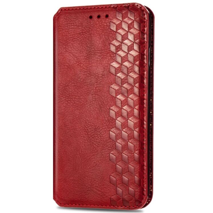 Чехол Deexe Rhombus Wallet для Realme C63 - Red: фото 4 из 9