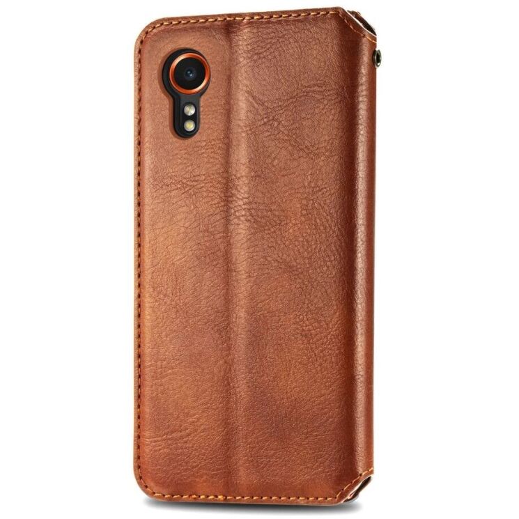 Чохол Deexe Rhombus Wallet для Samsung Galaxy Xcover 7 (G556) - Brown: фото 6 з 11