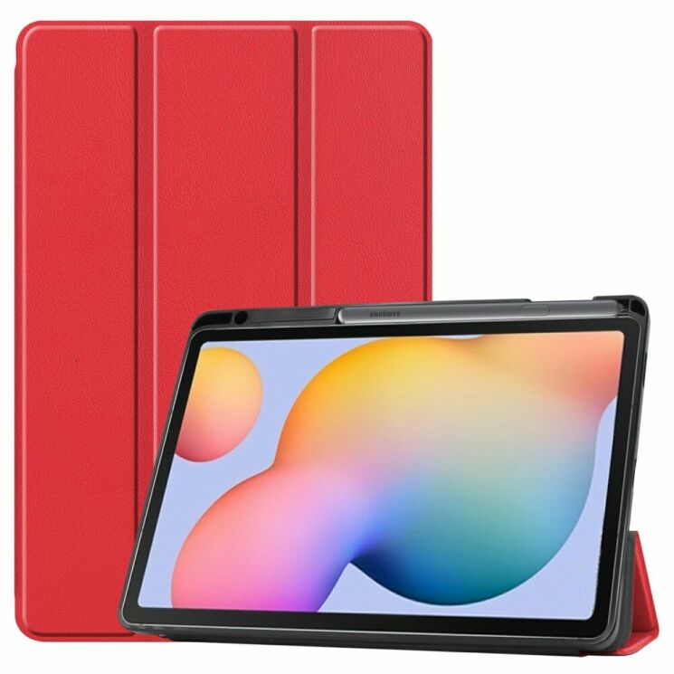 Чехол Deexe Smart Cover для Samsung Galaxy Tab S6 lite / S6 Lite (2022/2024) - Red: фото 1 из 9