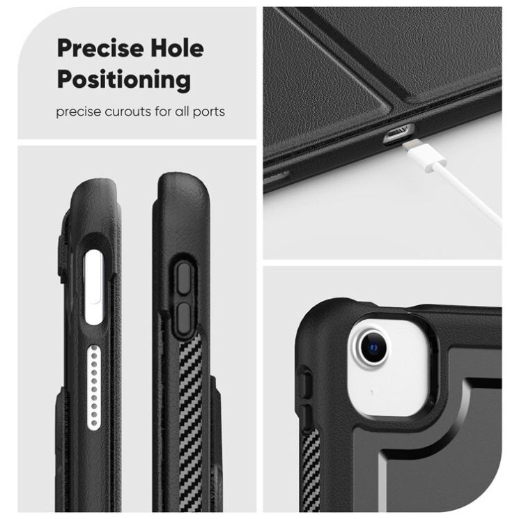 Чехол Deexe Urban Rotary для Apple iPad Air 13 M3/M2 (2025/2024) / iPad Pro 12.9 (2020/2021/2022) - Black: фото 9 из 11