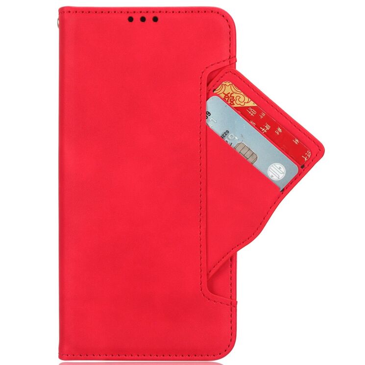 Чохол Deexe Wallet Stand для Infinix Smart 10 Plus - Red: фото 3 з 14