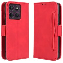 Чохол Deexe Wallet Stand для Motorola Edge 60 Pro - Red: фото 1 з 9