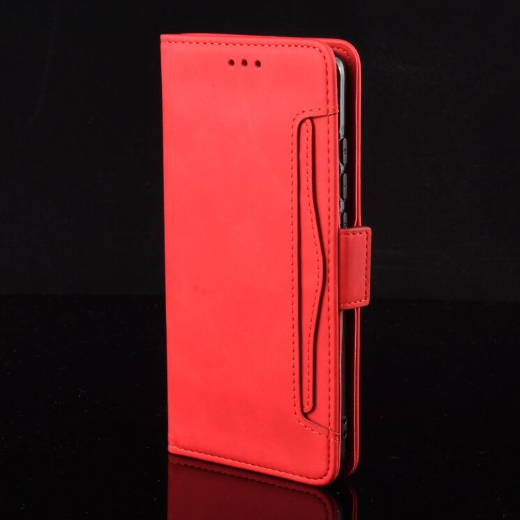 Чохол Deexe Wallet Stand для Motorola Edge 60 Pro - Red: фото 2 з 9
