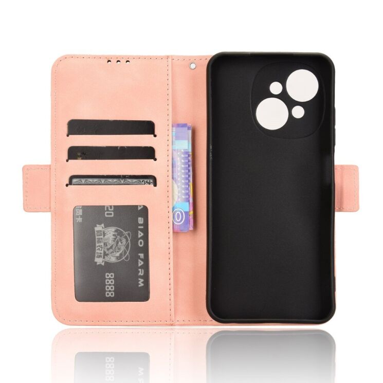Чехол Deexe Wallet Stand для TECNO Spark Go 1 - Pink: фото 5 из 7