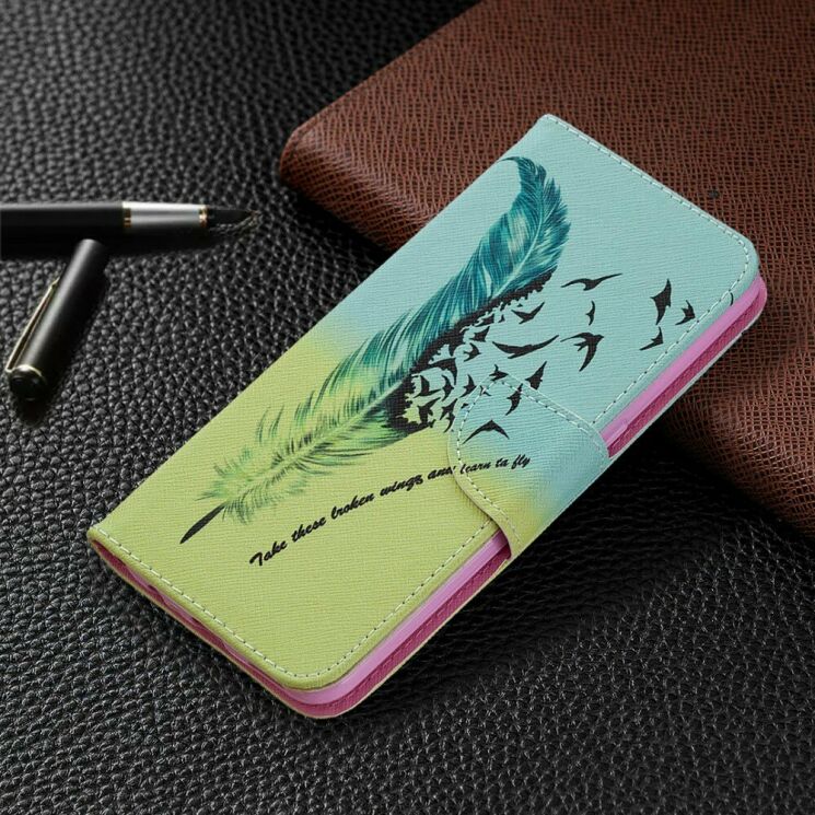 Чехол-книжка Deexe Color Wallet для OPPO A31 - Feather Pattern: фото 7 из 9