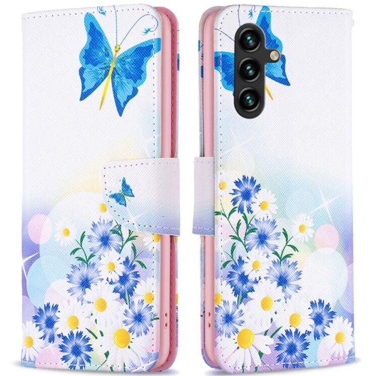 Чехол-книжка Deexe Color Wallet для Samsung Galaxy A56 (A566) - Butterfly and Flowers: фото 1 из 7