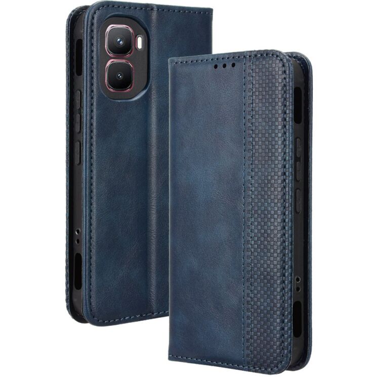 Чехол-книжка Deexe Retro Style для Infinix GT 50 Pro - Blue (422402L) Чехол-книжка Deexe Retro Style для Infinix GT 50 Pro - Blue: фото 1 из 19