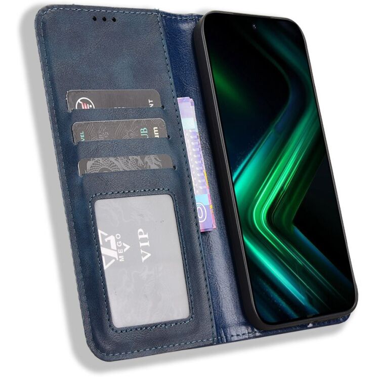 Чехол-книжка Deexe Retro Style для Infinix GT 50 Pro - Blue (422402L) Чехол-книжка Deexe Retro Style для Infinix GT 50 Pro - Blue: фото 6 из 19