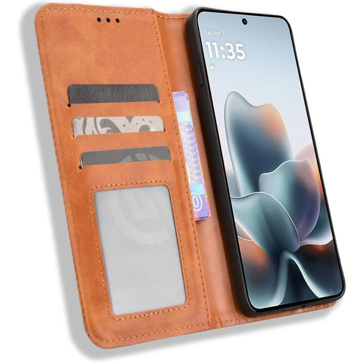 Чехол-книжка Deexe Retro Style для Motorola Edge 70 Max - Brown (435506Z) Чехол-книжка Deexe Retro Style для Motorola Edge 70 Max - Brown: фото 6 из 18