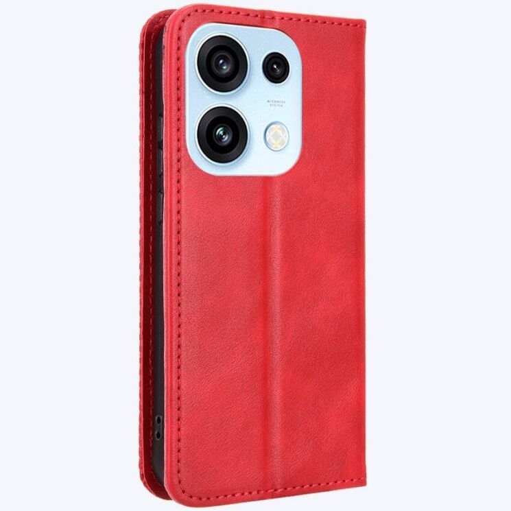 Чехол-книжка Deexe Retro Style для OPPO Reno 16 / 16 Pro - Red: фото 8 из 18