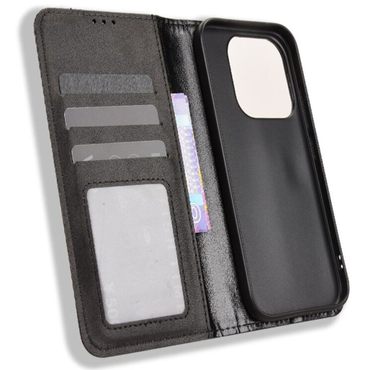 Чохол-книжка Deexe Retro Style для Xiaomi 17 - Black: фото 5 з 19