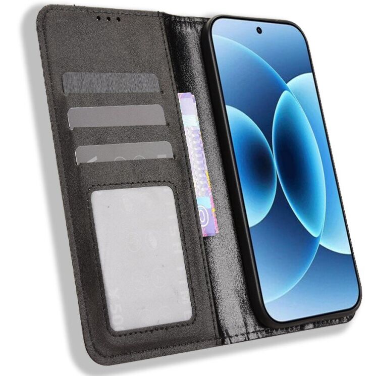 Чохол-книжка Deexe Retro Style для Xiaomi 17 - Black: фото 6 з 19