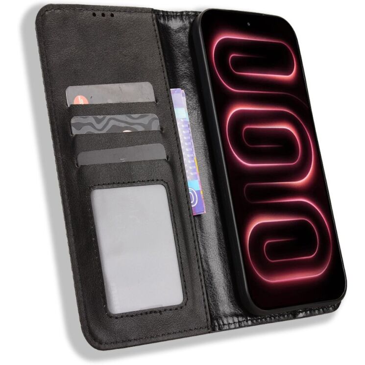Чехол-книжка Deexe Retro Style для Xiaomi Poco F9 Pro - Black: фото 6 из 19