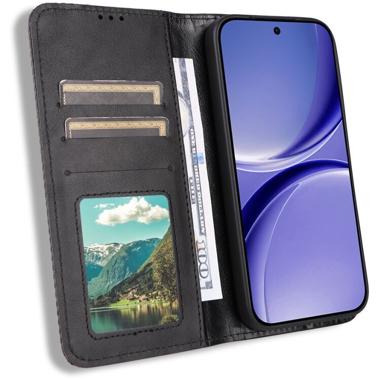 Чехол-книжка Deexe Retro Style для Xiaomi Poco X8 Pro - Black: фото 6 из 20