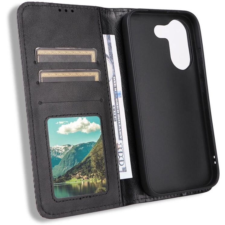 Чехол-книжка Deexe Retro Style для Xiaomi Poco X8 Pro - Black: фото 5 из 20