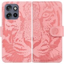 Чехол-книжка Deexe Tiger для Motorola Edge 50 Neo - Pink: фото 1 из 7