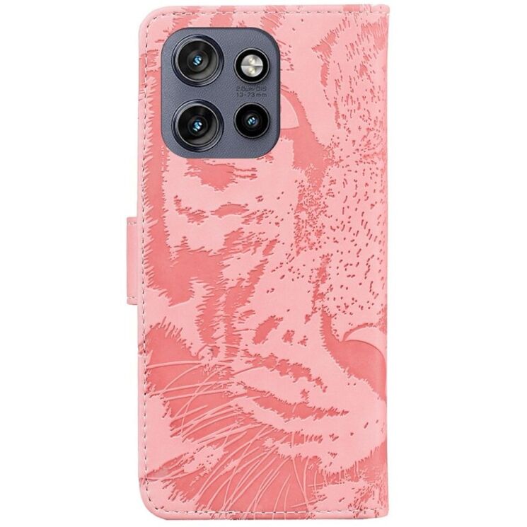 Чехол-книжка Deexe Tiger для Motorola Edge 50 Neo - Pink: фото 6 из 7