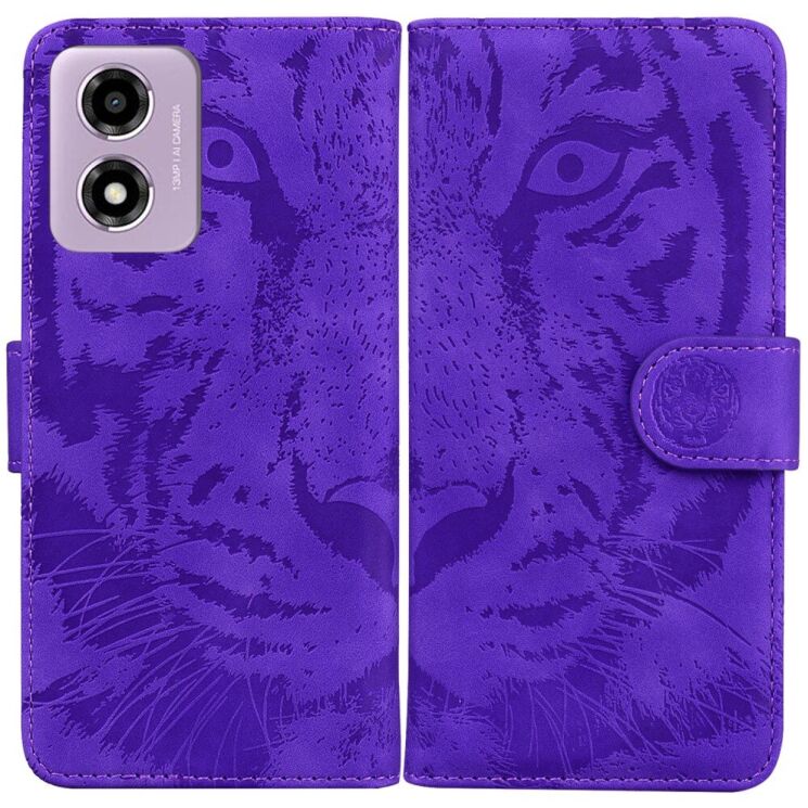 Чохол-книжка Deexe Tiger для Motorola Moto E14 / G04s - Purple: фото 1 з 7
