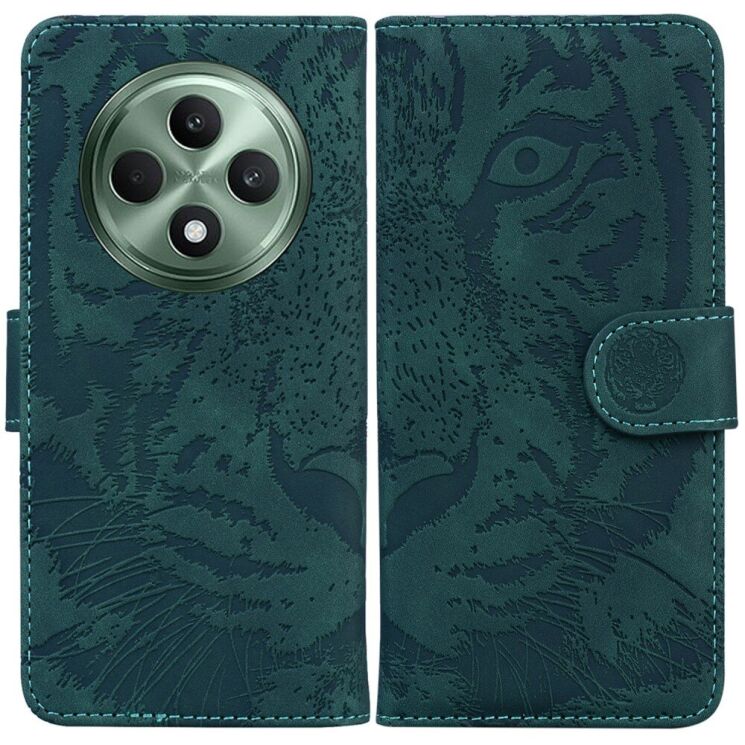 Чехол-книжка Deexe Tiger для OPPO Reno 12 F/FS - Green: фото 1 из 7