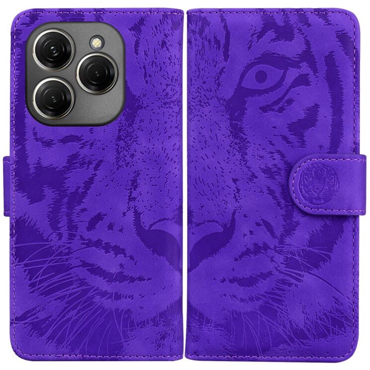 Чохол-книжка Deexe Tiger для TECNO Spark 20 Pro - Purple: фото 1 з 7