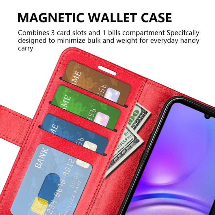 Чехол-книжка Deexe Wallet Style для Samsung Galaxy A07 (A075) - Black: фото 6 из 9