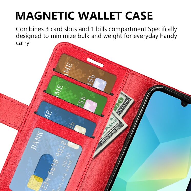 Чехол-книжка Deexe Wallet Style для Samsung Galaxy A17 (A175) - Brown: фото 5 из 8
