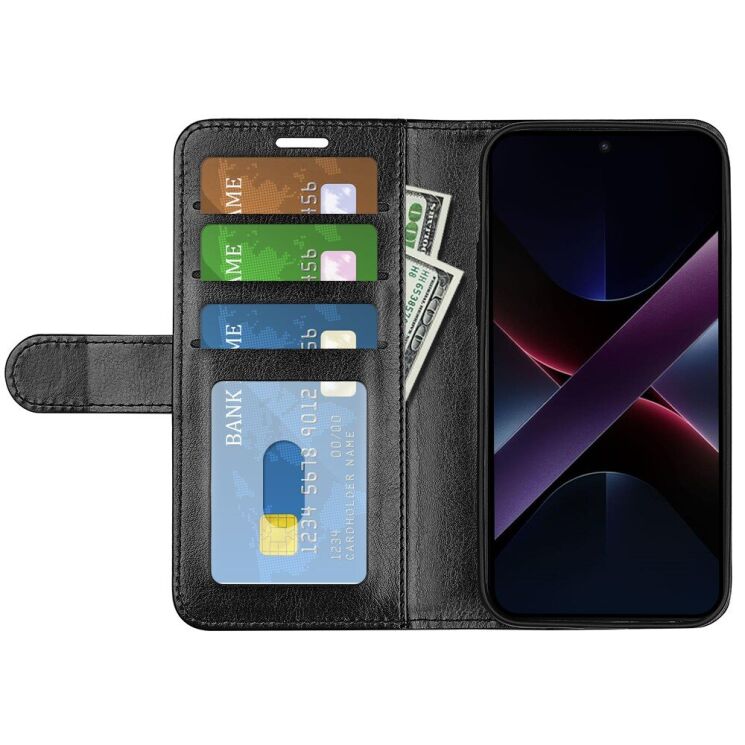 Чехол-книжка Deexe Wallet Style для Xiaomi Poco X7 Pro - Black: фото 2 из 8