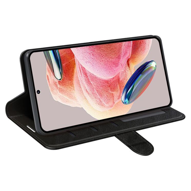 Чехол-книжка Deexe Wallet Style для Xiaomi Redmi Note 12 - Black: фото 3 из 6