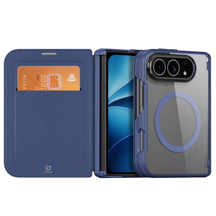 Чохол-книжка DUX DUCIS Skin X Pro Magnetic (FF) для iPhone Duo - Blue (435007L) Чохол-книжка DUX DUCIS Skin X Pro Magnetic (FF) для iPhone Duo - Blue: фото 2 з 11