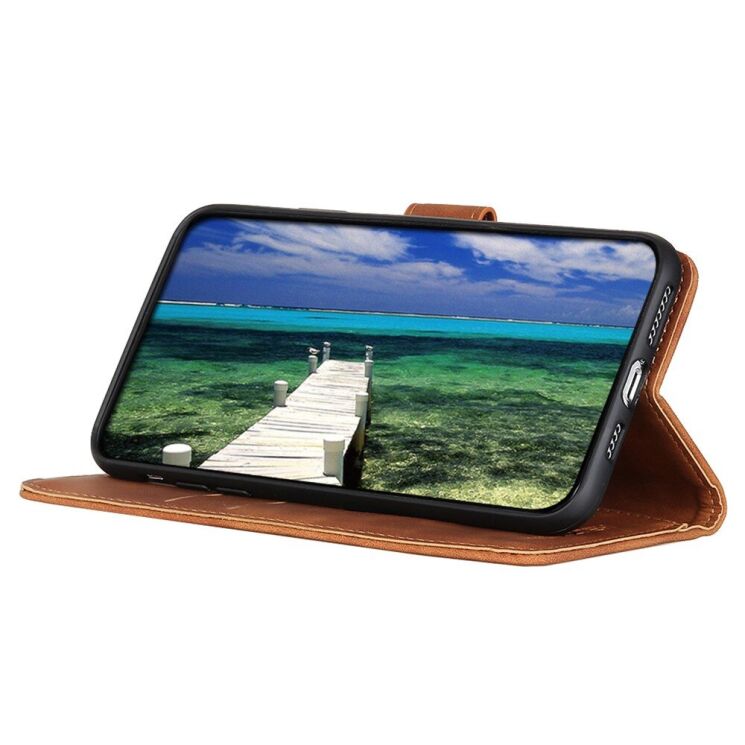 Чехол-книжка KHAZNEH Retro Wallet для Apple iPhone 15 - Brown: фото 2 из 9