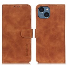 Чехол-книжка KHAZNEH Retro Wallet для Apple iPhone 15 - Brown: фото 1 из 9