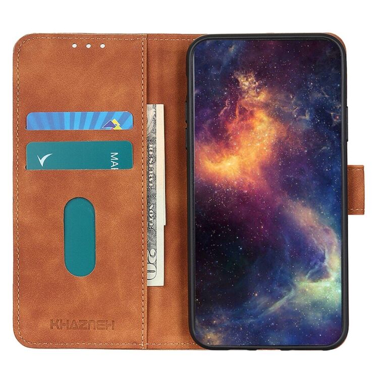 Чехол-книжка KHAZNEH Retro Wallet для Apple iPhone 15 - Brown: фото 3 из 9