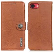 Чехол-книжка KHAZNEH Wallet Cover для Apple iPhone 16e - Brown: фото 1 из 9
